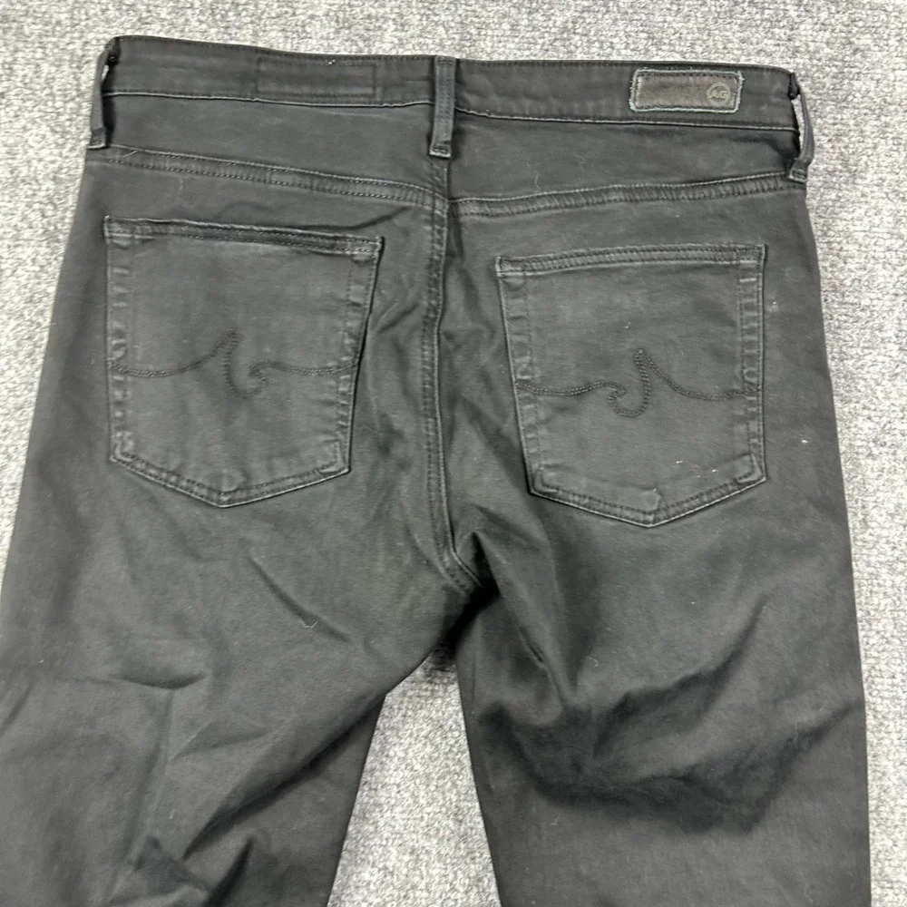 AG Adriano Goldschmied The Abbey Ankle Jeans Womens 27R Black Super Skinny Raw‎